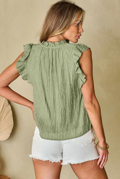 Meadow Mist Flutter Sleeve Blouse