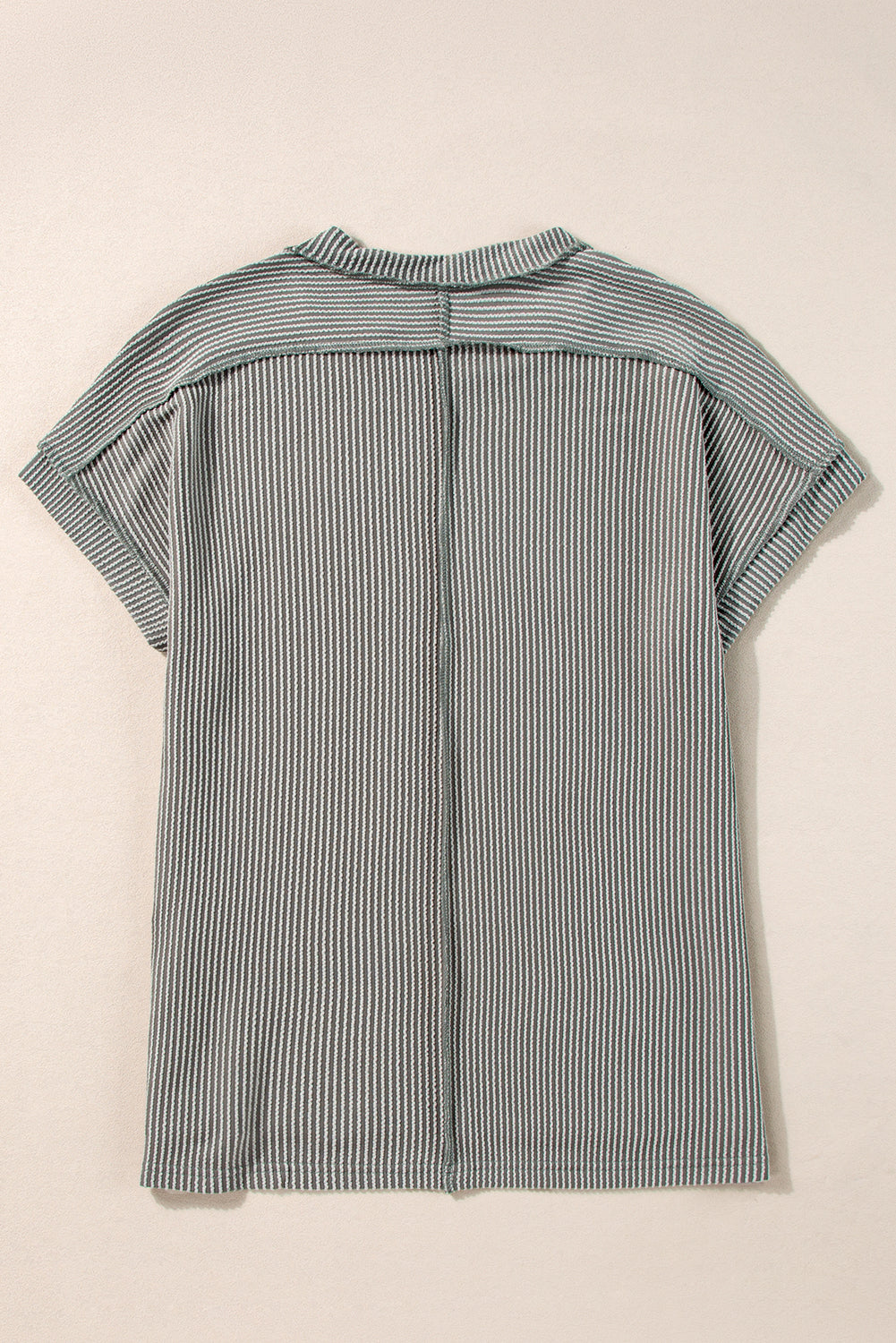 Medium Grey Textured Knit T-shirt