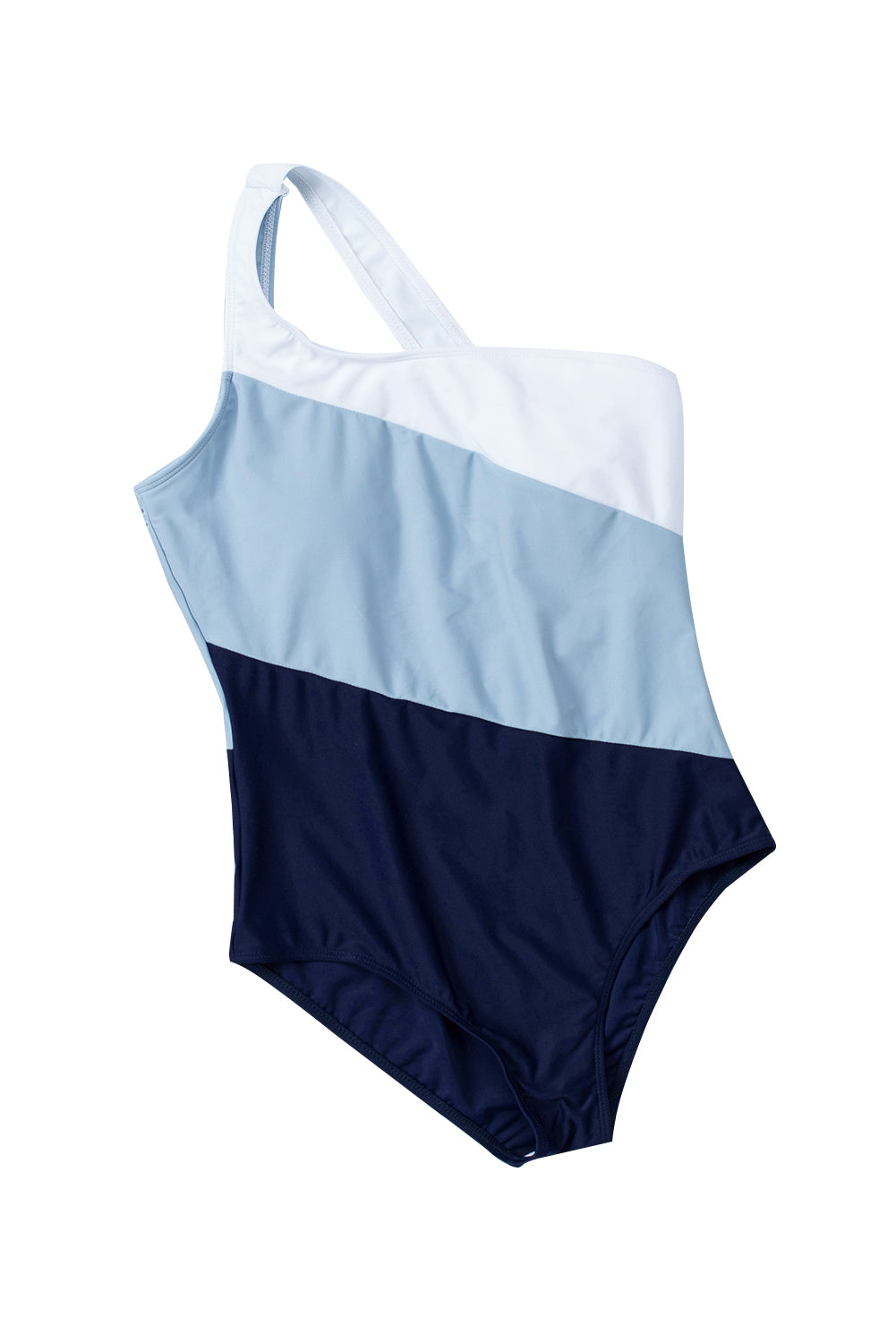 Sky Blue Color Backless One-piece Swimwear