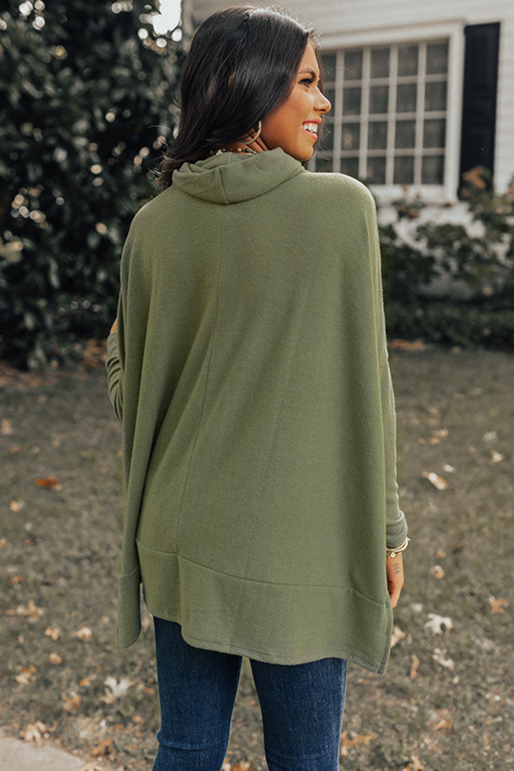 Jungle Green Cowl Neck Tunic