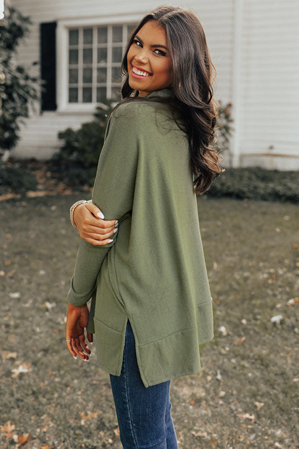 Jungle Green Cowl Neck Tunic