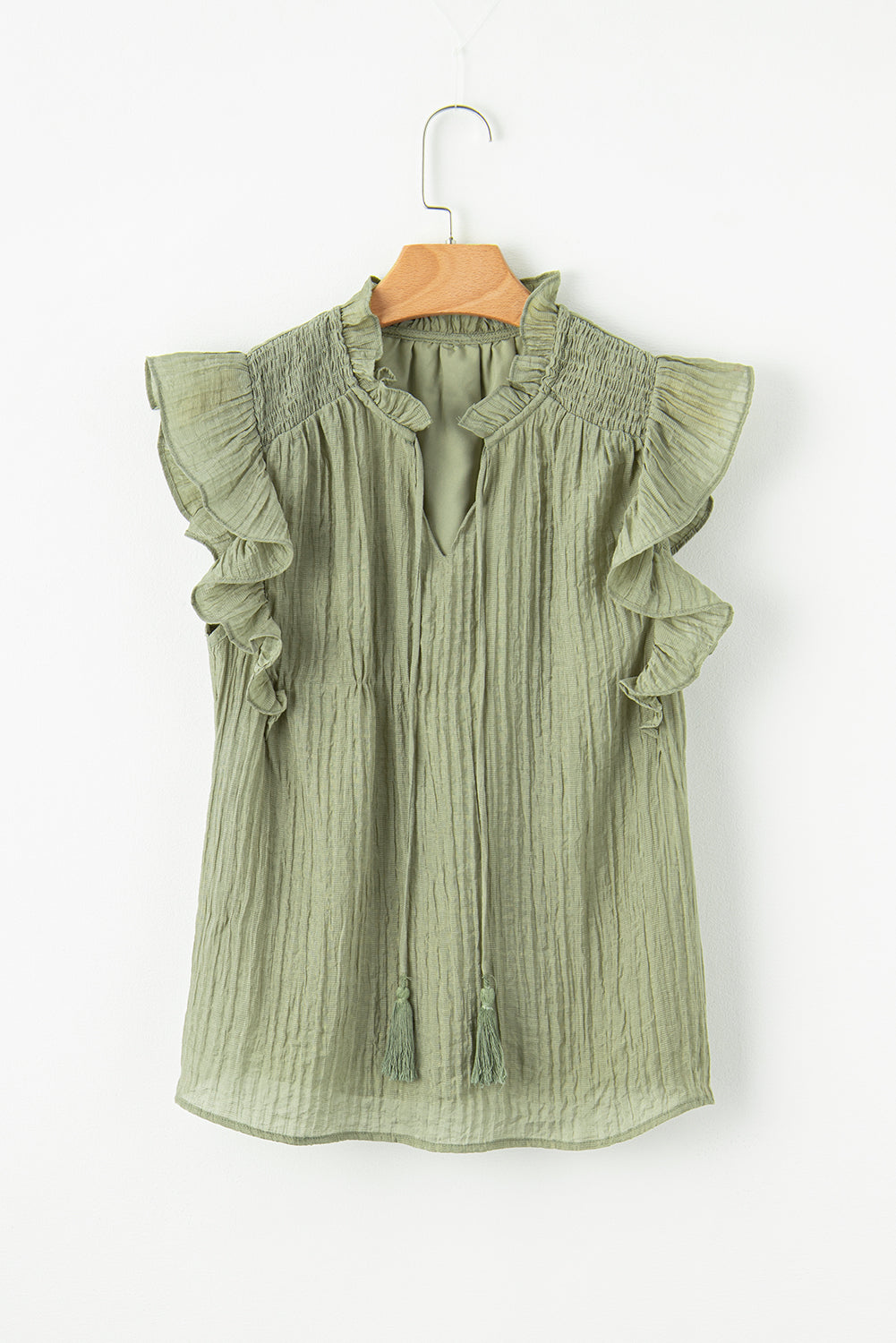 Meadow Mist Flutter Sleeve Blouse