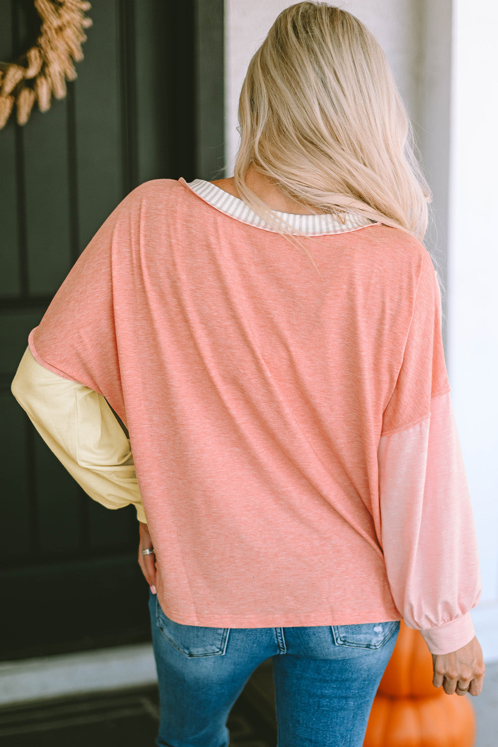 Color Block Long Sleeve Shirt