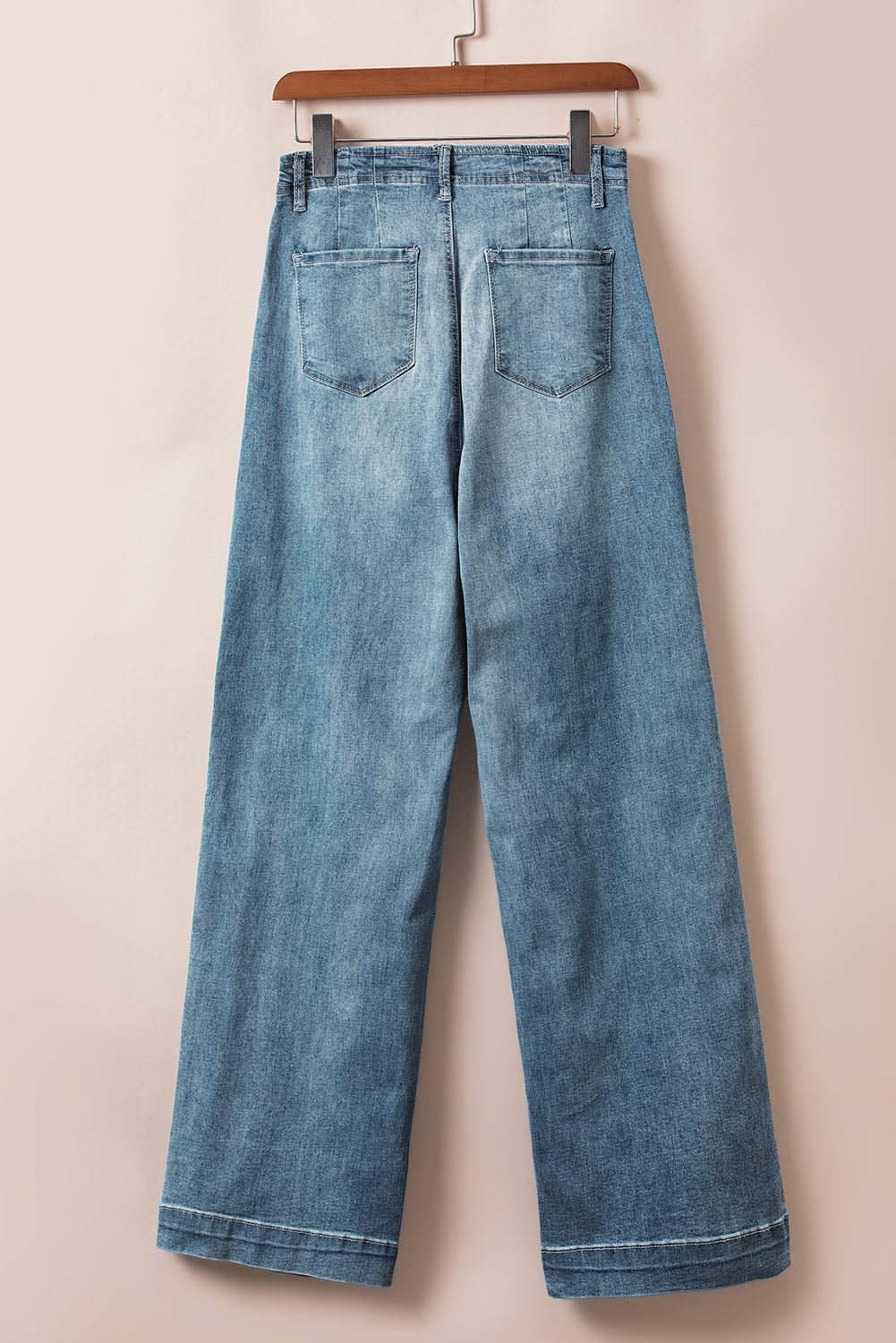 Dusk Blue Buttoned Medium Wash Jeans